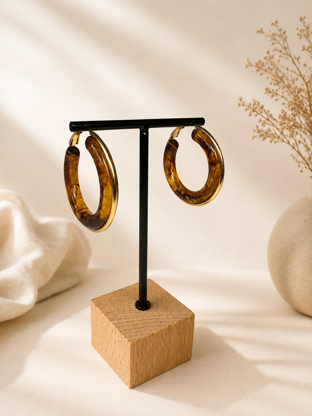 Boucles d'oreilles Ambre