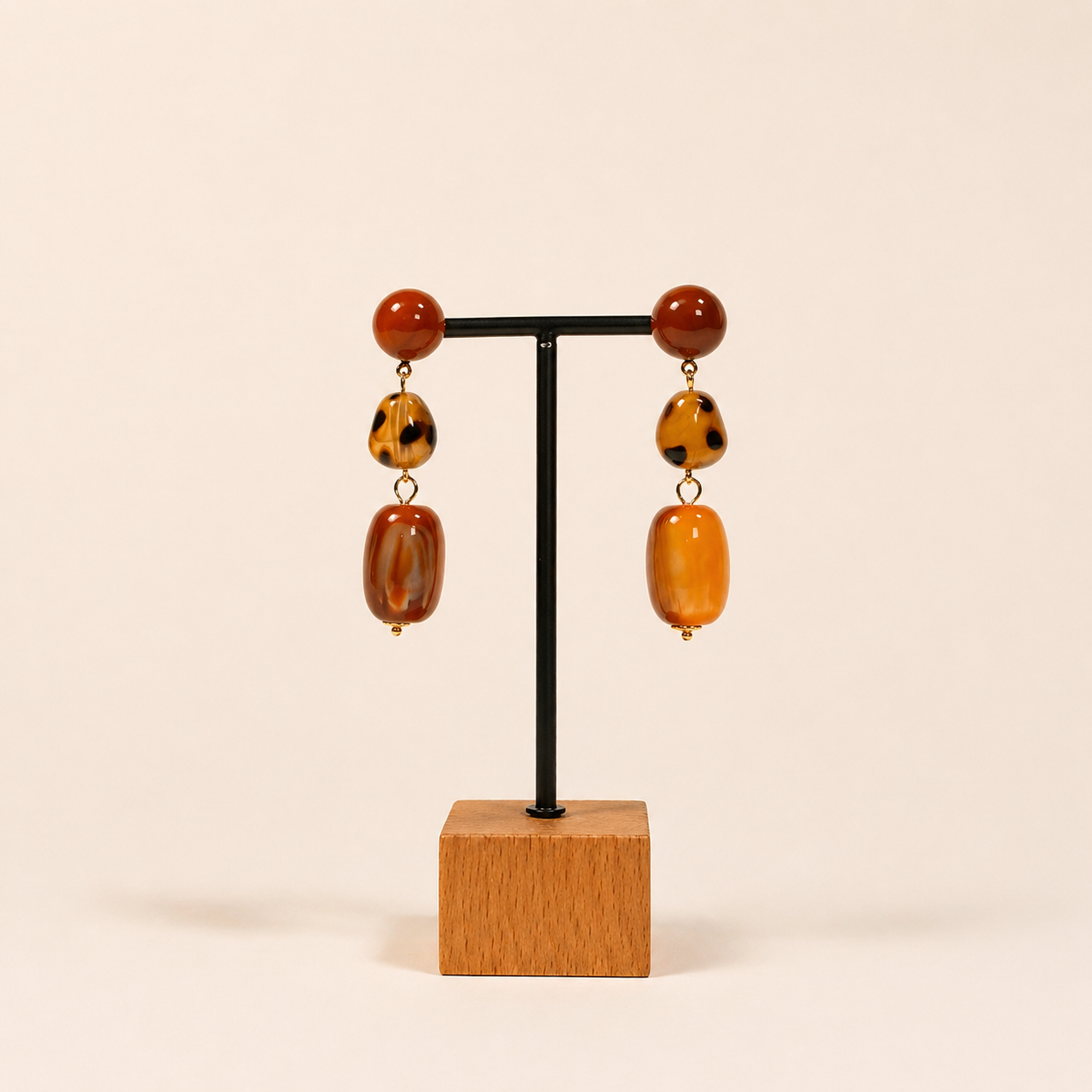 Boucles d'oreilles Cacao