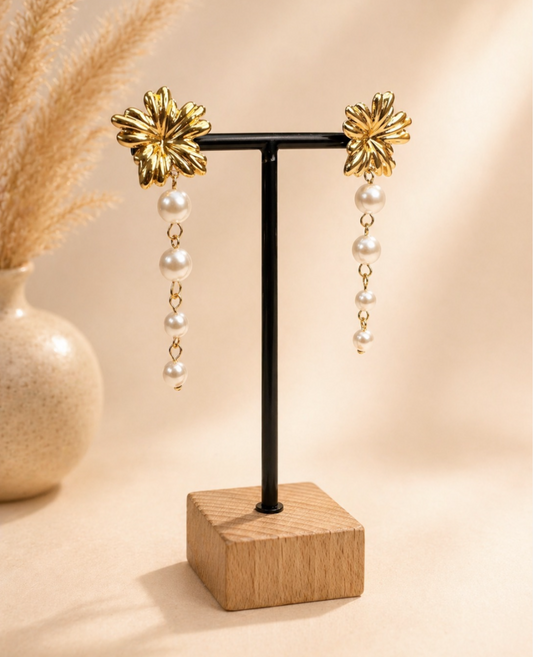 Boucles d'oreilles Camélia