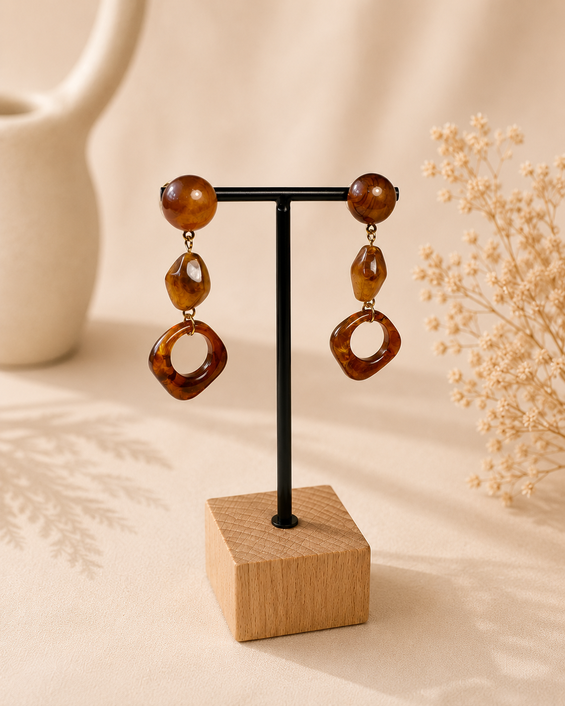 Boucles d'oreilles Caramel