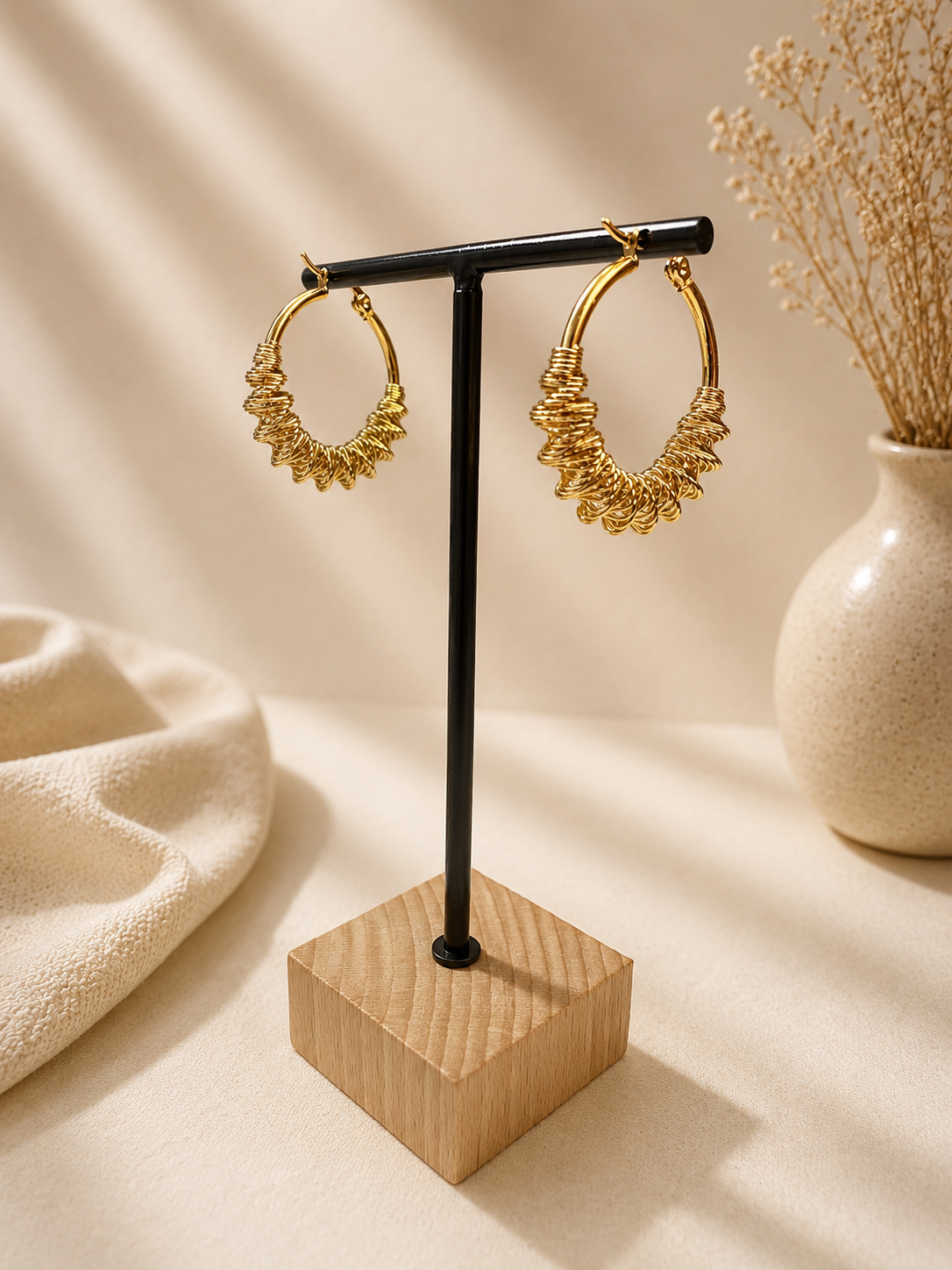 Boucles d'oreilles Torsade